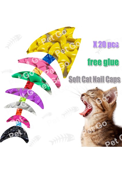 Lazer Altın Tarzı S Beden Yeni Moda Renkli Kedi Tırnak Kapakları Yumuşak Kedi Pençe Yumuşak Pawlot Ücretsiz Yapışkan Yapıştırıcıyla Boyut Xs S M L Hediyelik Evcil Hayvan Için (Yurt Dışından) indirimleri