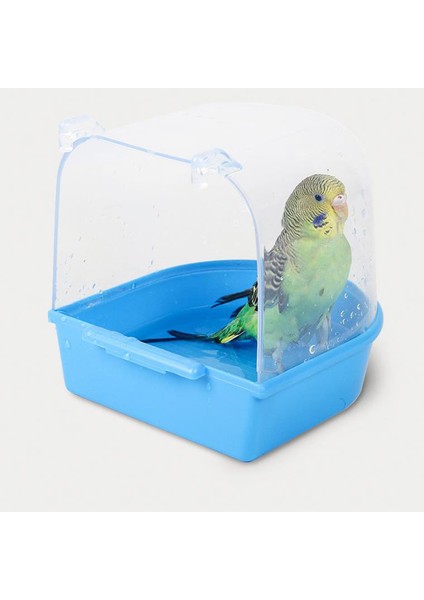 Pembe Tarzı 7 Renkli Kuş Banyosu Plastik Duş Odası Papağan Temizleme Aracı Asılı Kuş Banyosu Budgerigar Su Veya Kum Banyo Malzemeleri (Yurt Dışından) fiyatları
