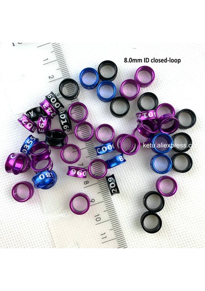 8 mm Id Kapalı Döngü Stili Alüminyum Kapalı Döngü Kuş Bacak Bantları Kanarya Muhabbet Kuşu Muhabbet Kuşu Konure Rastgele Renk Çoklu Renkler (Yurt Dışından) fırsatları