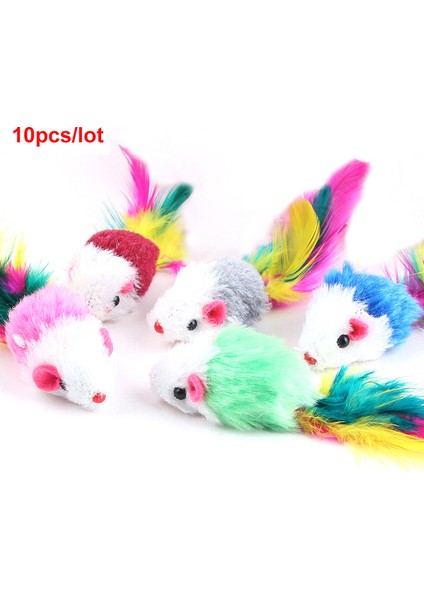 Yanlış Fare Stili Pawstrip Tavşan Kürkü Sahte Fare Pet Kedi Oyuncakları Tüy Gökkuşağı Top Oyuncak Kediler Kedinler Için Eğlenceli Oyuncağı (Yurt Dışından)