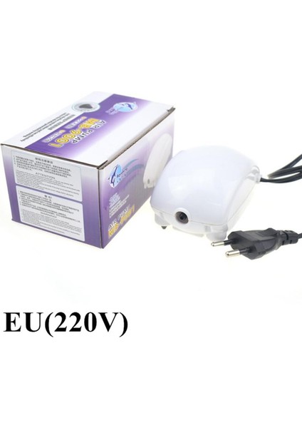 Es 220V Stili Akvaryum Hava Pompası Balık Tankı Mini Kompresör Kontrol Valfi Tüp Kabarcık Taşları Su Ürünleri 2m Kauçuk Hortum (Yurt Dışından)