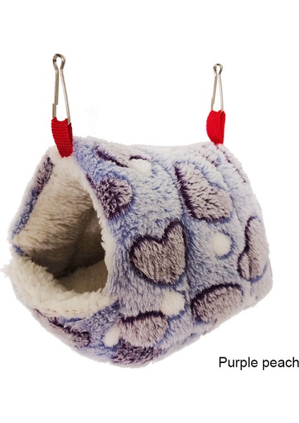 Mor Kalp Stili 8X8CM Hamster Altın Ipek Ayı Pamuk Yuva Bal Çantası Uçan Yatak Çantası Papağan Şeytan Sincap Mini Kirpi Peluş Yumuşak Sıcak Yuva (Yurt Dışından)