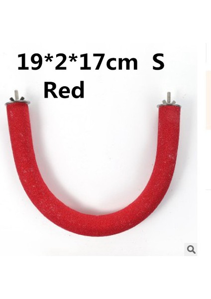 Kırmızı S Tarzı 1 Adet U-Şekilli Kum Barı Kuş Kafesi Tırnak Zımparalama Papağan Ayak Barı Evcil Hayvan Oyuncakları Sabit Temizleme Istasyonu Kafes Oyuncakları Aksesuarları (Yurt Dışından)