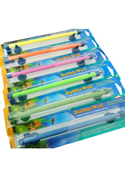 Floresan Yeşil Stil 10 Inç (24 Cm) 6 Boyutlu 6 Renkli Balık Tankı Akvaryum Hava Taşı Balon Duvarı Havalandırma Tüpü Oksijen Pompası Difüzör Yüksek Verimlilik (Yurt Dışından) modelleri