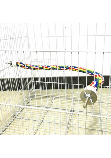 60CM Tarzı 40 cm Evcil Kuş Papağan Dişleme Çubuğu Salıncak Asma Tırmanma Oturuş Kafes Oyun Isırma Oyuncak Renkli Pamuk Örme Bükülebilir Kalın Halat (Yurt Dışından) fırsatları