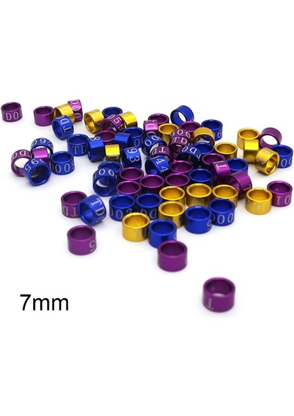 7 mm Tarzı Karışık Renk Kuş Ayak Halka Bantları Güvercin Güvercin Civciv Bantam Bıldırcın Muhabbet Kuşu Fmall Işareti Için Klipsli Ayak Halkaları (Yurt Dışından)