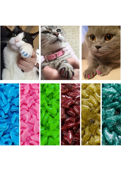 Lazer Gümüş Tarzı M Beden Yeni Moda Renkli Kedi Tırnak Kapakları Yumuşak Kedi Pençe Yumuşak Pawlot Ücretsiz Yapışkan Yapıştırıcıyla Boyut Xs S M L Hediyelik Evcil Hayvan Için (Yurt Dışından) modelleri