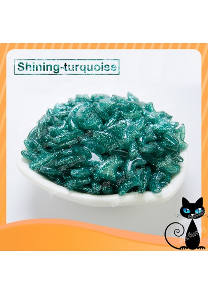 Menekşe Parıltı Stili S Beden Kedi Tırnak Kapakları Evcil Pati Pençe Tırnak Bakım Koruyucu Kapak Ücretsiz Yapıştırıcı Yapıştırıcı + Aplikatör Xs S M L (Yurt Dışından) indirimleri