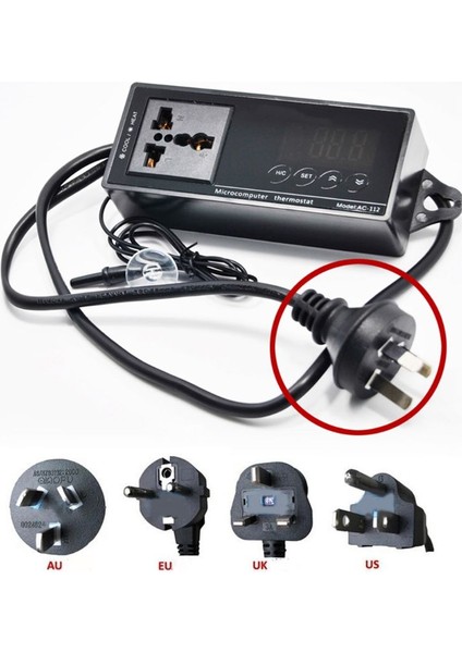 2020 Yeni 16A AC-112 Prizli Evcil Hayvan Termostatı Dijital Sıcaklık Kontrol Cihazı Akvaryum Isıtıcı (Yurt Dışından) fiyatları