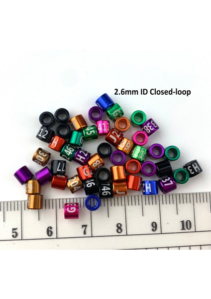 2,6 mm Kimlik Kapalı Döngü Stili Alüminyum Kapalı Döngü Kuş Bacak Bantları Kanarya Muhabbet Kuşu Muhabbet Kuşu Konure Rastgele Renk Çoklu Renkler (Yurt Dışından)