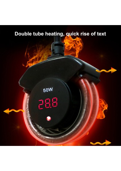 Abd Fiş Stili 50W Dijital Akvaryum Isıtıcı ℃ Elektrikli Isıtma Çubuğu Isıtıcı Otomatik Sabit Sıcaklık Için Balık Tankı Kaplumbağa Tankı Isıtma (Yurt Dışından) fiyatları