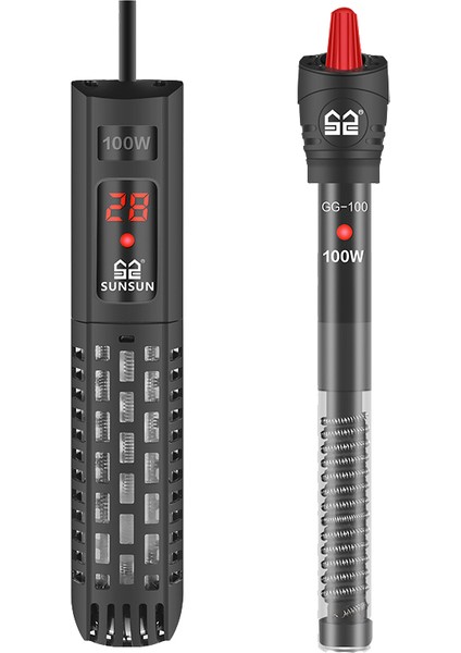 GR100W Stili Akvaryum Dijital Ayarlanabilir Su Isıtıcı Çubuğu LCD Ekran Balık Tankı Submersible Isıtıcı Kesin Sıcaklık Kontrolü (Yurt Dışından) fiyatları