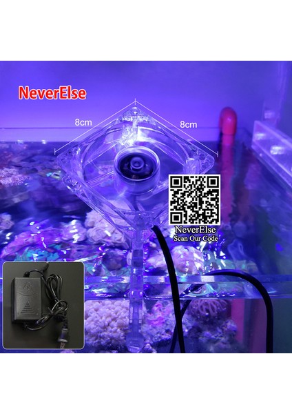 1 Hayran Stili Au Fiş Adaptörü 100V~240V Şeffaf Soğutma Fanları Mini Nano Klipsli Akvaryum Su Bitkisi Balık Tankı Fanı Suyun Sıcaklığını Düşürme Kontrolü Sessiz (Yurt Dışından)