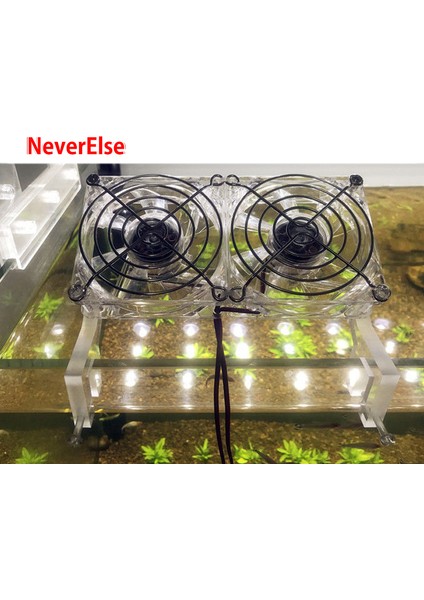 1 Hayran Stili Au Fiş Adaptörü 100V~240V Şeffaf Soğutma Fanları Mini Nano Klipsli Akvaryum Su Bitkisi Balık Tankı Fanı Suyun Sıcaklığını Düşürme Kontrolü Sessiz (Yurt Dışından)