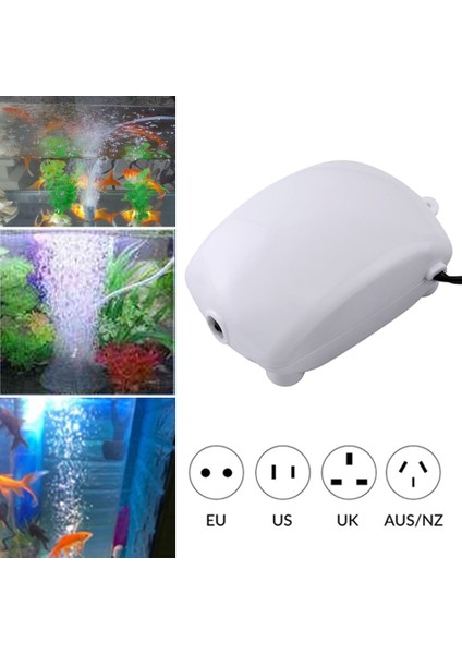 Ingiltere Fiş Stili Bedensiz Akıllı Yuvalı Balık Hava Pompası 2.5W Akvaryum Düşük Sesli Balık Tankı O2 Pompası (Yurt Dışından)