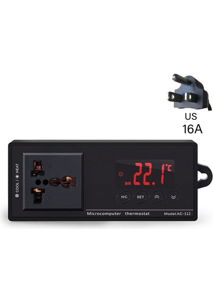 2020 Yeni 16A AC-112 Prizli Evcil Hayvan Termostatı Dijital Sıcaklık Kontrol Cihazı Akvaryum Isıtıcı (Yurt Dışından) modelleri