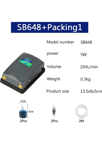 SB648 Ambalaj1 Stil Ingiltere Fişi Sessiz Hava Kontrollü Akvaryum Balık Aksesuarları Çift/tek Çıkışlı Sobo Akvaryum Hava Pompası Hava Kompresörü (Yurt Dışından)