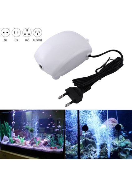 Ingiltere Fiş Stili Bedensiz Akıllı Yuvalı Balık Hava Pompası 2.5W Akvaryum Düşük Sesli Balık Tankı O2 Pompası (Yurt Dışından) fiyatları