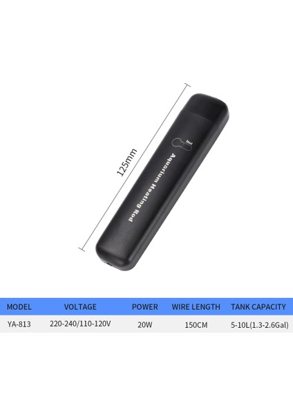 Tek Beden Tarzı 110V-ABD Fişi Akvaryum Isıtıcı Daldırılabilir Isıtma Çubuğu 26 Derece Sabit Sıcaklık Patlama Korumalı Sıcaklık Kontrol 20W (Yurt Dışından)