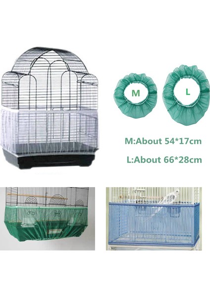 Kuş Kafesi Salıncak Tarzı M Beden Kafes Ağı Yeni Kuş Kafesi Kapakları Mesh Yakalayıcı Muhafaza Kuş Kafesi Ağı Etek Toz Geçirmez Havalı Mesh Papağan Kafesi Kapak (Yurt Dışından)