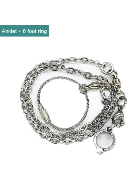 No.8 Tarzı Kuş Papağanı Ayak Zinciri Paslanmaz Çelik Ayak Bileziği Dış Mekan Uçuş Eğitimi Zinciri Için - (Yurt Dışından)