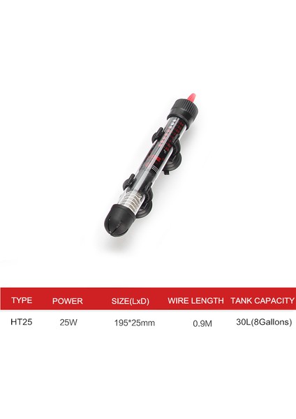 25W Tarzı Ab Fişi 220V Yüksek Ayarlanabilir Sıcaklık Termostat Isıtıcı Çubuğu 25W 50W Daldırma Akvaryum Balık Tankı Su Isıtıcısı (Yurt Dışından)