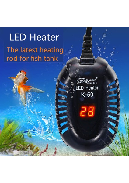 K-50 50W Tarzı Ab Adaptör Fişi Dijital Akvaryum Isıtıcı Akvaryum Elektrikli Isıtma Çubukları Dijital Sıcaklık Kontrol Cihazı Balık Tankı Kaplumbağa Tankı Için (Yurt Dışından) fırsatları
