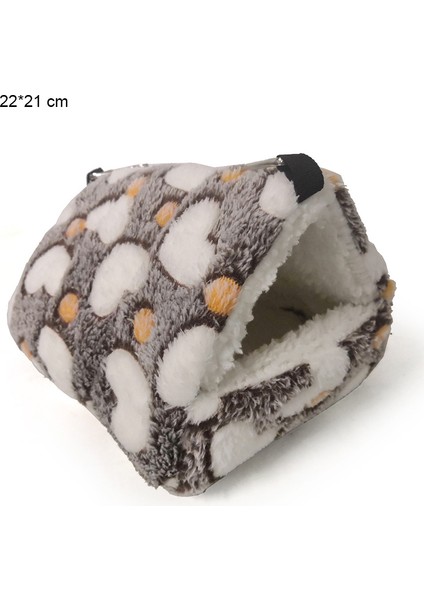 Beyaz Kalp Stili 14X12CM Hamster Altın Ipek Ayı Pamuk Yuva Bal Çantası Uçan Yatak Çantası Papağan Şeytan Sincap Mini Kirpi Peluş Yumuşak Sıcak Yuva (Yurt Dışından)