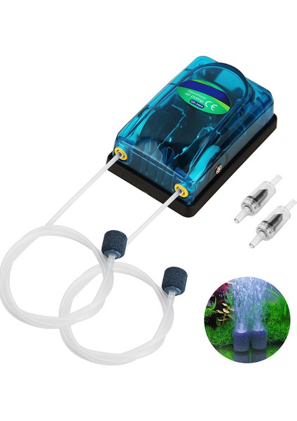 Ab 248A Stili Akvaryum Balık Oksijen Hava Pompası Tek Çift Çıkışlı Şeffaf Sessiz Kaymaz Ayak SB-348A SB-248A Clh@8 (Yurt Dışından) modelleri