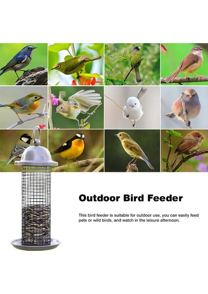 No.4 Tarzı Metal Balkon Kuş Yemi Dağıtıcısı Asılı Vahşi Kuş Besleyici Asma Halka ile Iç Mekan Dış Mekan Bahçe Avlu Dekorasyonu (Yurt Dışından) fiyatları