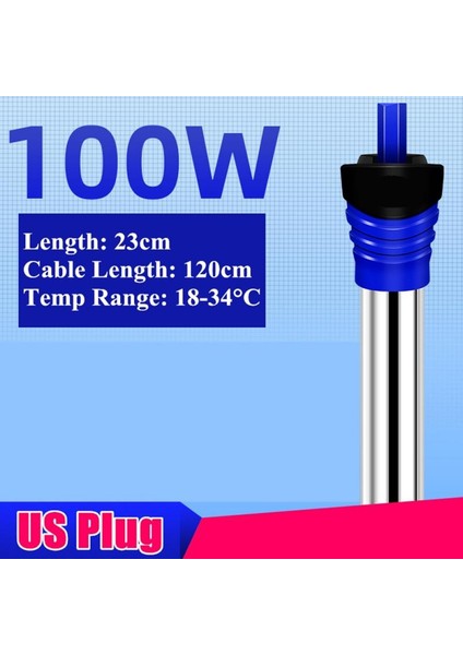 110V Abd 100W Stili Dalış Akvaryum Isıtıcı Sıcaklık Termostat Isıtıcı Çubuk Dalış Akvaryum Balık Tankı Aksesuarları (Yurt Dışından)