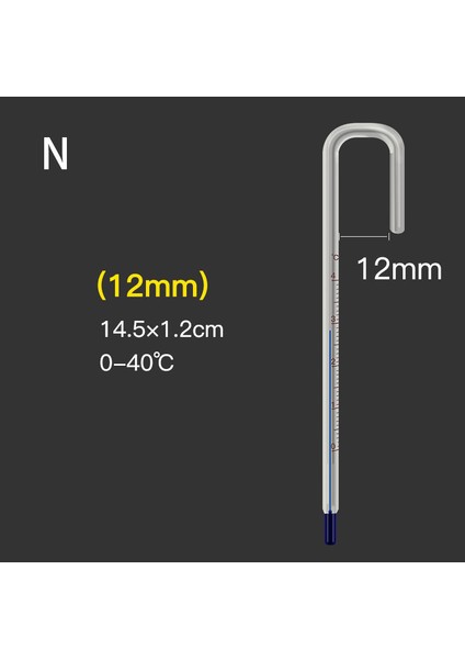 N Tarzı Akvaryum Termometresi Balık Tankı Daldırılabilir Cam Termometre Aksesuarları Suyun Sıcaklığını Ölçmek Için Su Geçirmez Emme Kupası (Yurt Dışından)