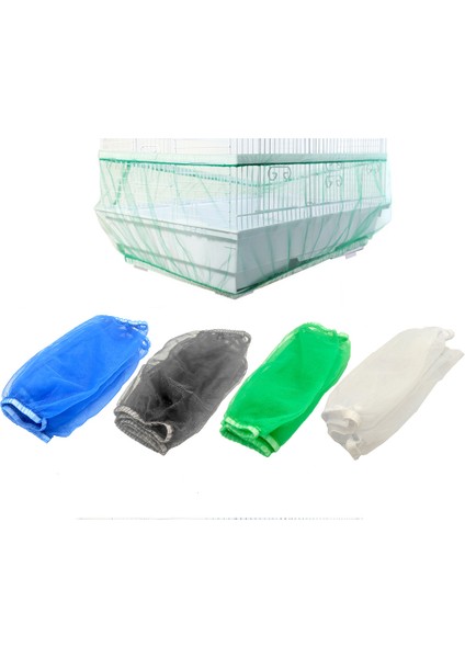 Pembe Tarzı M 54X27CM Naylon Mesh Kuş Kafesi Kılıf Etek Ağ File Temizlik Kolay Tohum Toplayıcı Koruma Kuş Kafesi Aksesuarları Havalı Fileli Papağan Kuş Kafesi Ağı (Yurt Dışından)