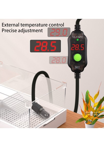 10W Stili Için Abd Adaptörü Dijital LED Elektrikli Isıtıcı Çubuklar Mini USB Isıtıcı Küçük Akvaryum Balık Kaplumbağa Tankı Düşük Voltaj Isıtma Çubuğu Hızlı Sıcaklık Artışı (Yurt Dışından)