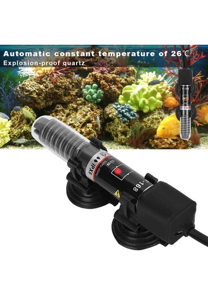 50W Akvaryum Isıtma Çubuğu Mini Balık Tankları Sürekli Sıcaklık 26℃ Ab Fişli Patlama Koruma Isıtma Çubuğu (Yurt Dışından)