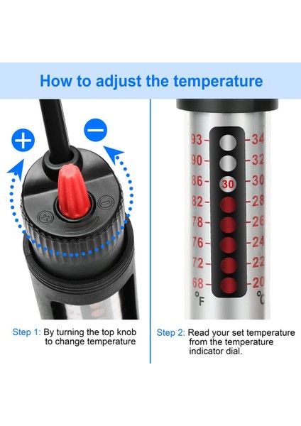 100W Tarzı Ab Fişi Akvaryum Isıtıcı Daldırma Balık Tankı Isıtıcı Ayarlanabilir Sıcaklık Termostat Isıtma Çubuğu Euusuk Fiş (Yurt Dışından) indirimleri