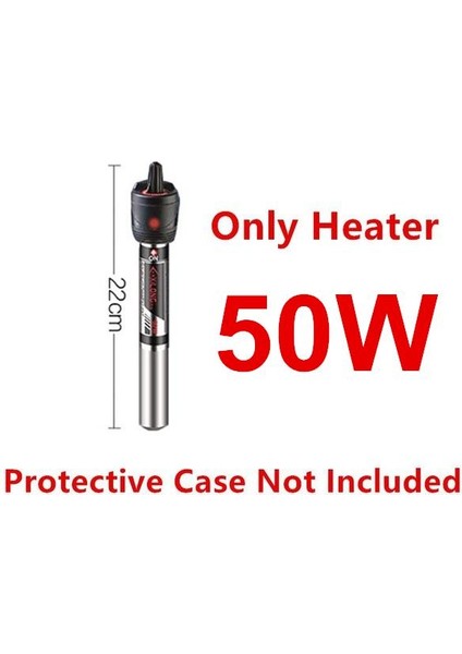 50W Tarzı 220-240V Paslanmaz Çelik Akvaryum Isıtıcı Daldırabilir Balık Tankı Ayarlanabilir Su Sıcaklık Kontrol Cihazı Isıtma Çubukları (Yurt Dışından)