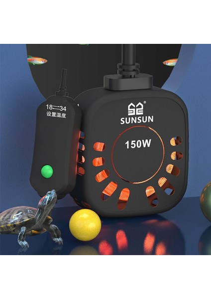 AR-205 50W Tarzı Au Adaptör Fişi Su Isıtıcısı Kaplumbağa Isıtma Silindiri Özel Düşük Su Isıtıcı Patlama Geçirmez Dijital Ekran LED Mini Termostatlı Su Isıtıcı Çubuğu (Yurt Dışından)