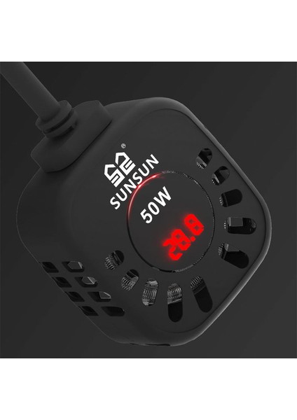 AR-205 50W Tarzı Au Adaptör Fişi Su Isıtıcısı Kaplumbağa Isıtma Silindiri Özel Düşük Su Isıtıcı Patlama Geçirmez Dijital Ekran LED Mini Termostatlı Su Isıtıcı Çubuğu (Yurt Dışından)