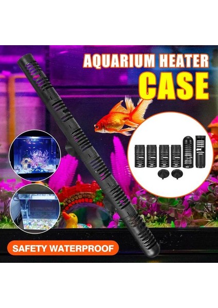 3xkoruyucu Kapak Stili Akvaryum Daldırma Balık Tankı Otomatik Su Isıtıcısı Sabit Sıcaklık Kontrol Isıtma Çubuğu 25W 50W 100W 200W 300W (Yurt Dışından)