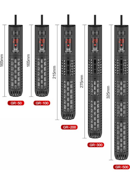 GR50W Stili Akvaryum Daldırma Isıtıcı Balık Tankı LCD Ekran Dijital Ayarlanabilir Su Isıtma Çubuğu Hassas Sıcaklık Kontrolü 220V (Yurt Dışından) fiyatları