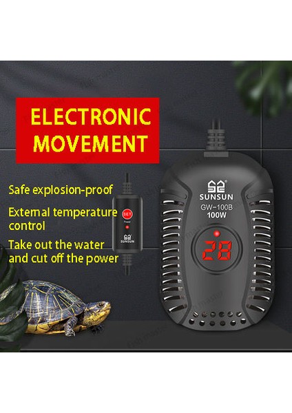 GW-50B 50W Stili Ab Adaptör Fişi Akvaryum Balık Tankı Yalıtım Çubuğu Sıcaklık Kontrol Otomatik Sabit Sıcaklık Kaplumbağa Isıtıcı Isıtma Için (Yurt Dışından) indirimleri