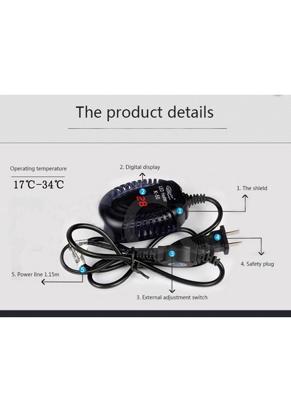 Siyah Stil Yx-28 75W Akvaryum Isıtıcı Elektrikli Isıtma Çubukları Dijital Sıcaklık Kontrol Cihazı Balık Tankı Kaplumbağa Tankı Isıtıcı (Yurt Dışından) fırsatları