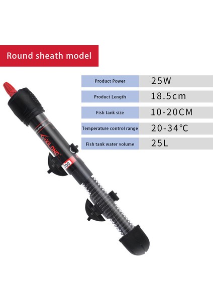 Cam 25W Tarzı Ab Fişi Akvaryum Daldırma Isıtıcı Balık Tankı LCD Ekran Dijital Ayarlanabilir Su Isıtma Çubuğu Sürekli Sıcaklık Kontrolü (Yurt Dışından)