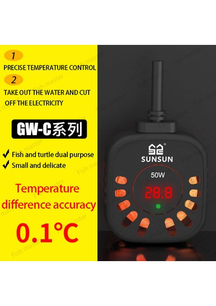 Yx-28 100W Stili Ab Adaptör Fişi Akvaryum Isıtıcı Akvaryum Elektrikli Isıtma Çubukları Dijital Sıcaklık Kontrol Cihazı Stick Balık Tankı Kaplumbağa Tankı (Yurt Dışından)