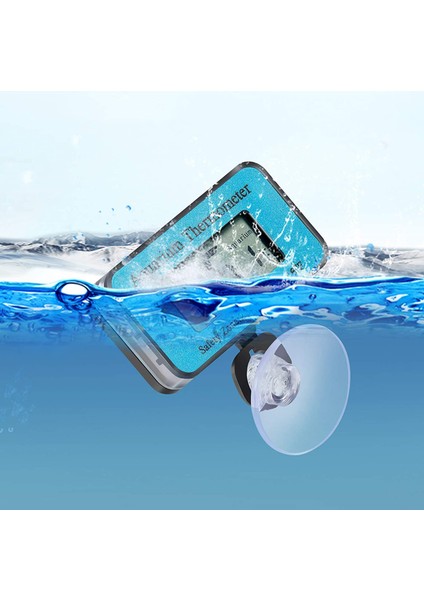 Mavi Stil Dijital Daldırma Akvaryum Termometresi Balık Tankı LCD Ekran Sıcaklık Ölçer Mini Emme Kupası ile Terraryum Sürüngen Için (Yurt Dışından)