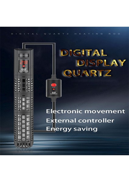 GR-100 100W Tarzı Ingiltere Adaptör Fişi Sunsun Denizsuyu Mercan Balığı Tankı Isıtma Çubuğu - Tuzlu Su Cam Isıtma Çubuğu - Dijital Ekranlı Akvaryum Isıtma Çubuğu Isıtıcı (Yurt Dışından)