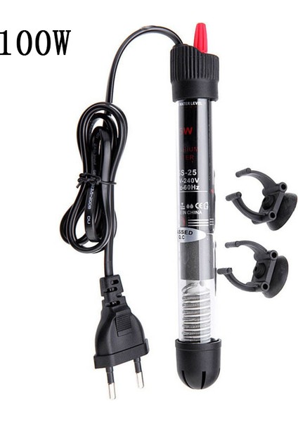 100W 22.5cm Tarzı Ab Fişi (220V) Otomatik Akvaryum Daldırılabilir Balık Tankı Su Isıtıcı Sıcaklık Isıtma Çubuğu Us Fişi (Yurt Dışından)