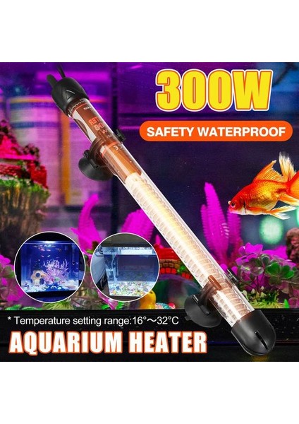 300W 3 Adet Tarzı Eu Fişli Sıcaklık Termostatı Isıtıcı Çubuk 25W 50W 100W 200W 300W Daldırma Akvaryum Balık Tankı Su Isı Sabit (Yurt Dışından)