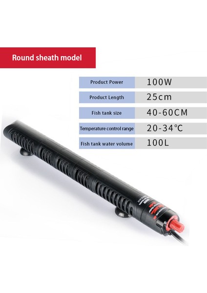 Cam 100W Tarzı Ab Fişi Akvaryum Daldırma Isıtıcı Balık Tankı LCD Ekran Dijital Ayarlanabilir Su Isıtma Çubuğu Sürekli Sıcaklık Kontrolü (Yurt Dışından)